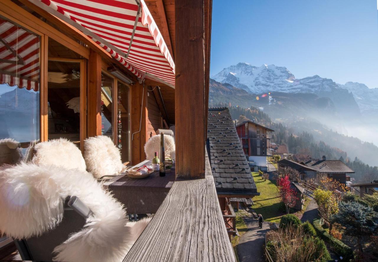 Chalet Rose Penthouse Wengen Eksteriør billede