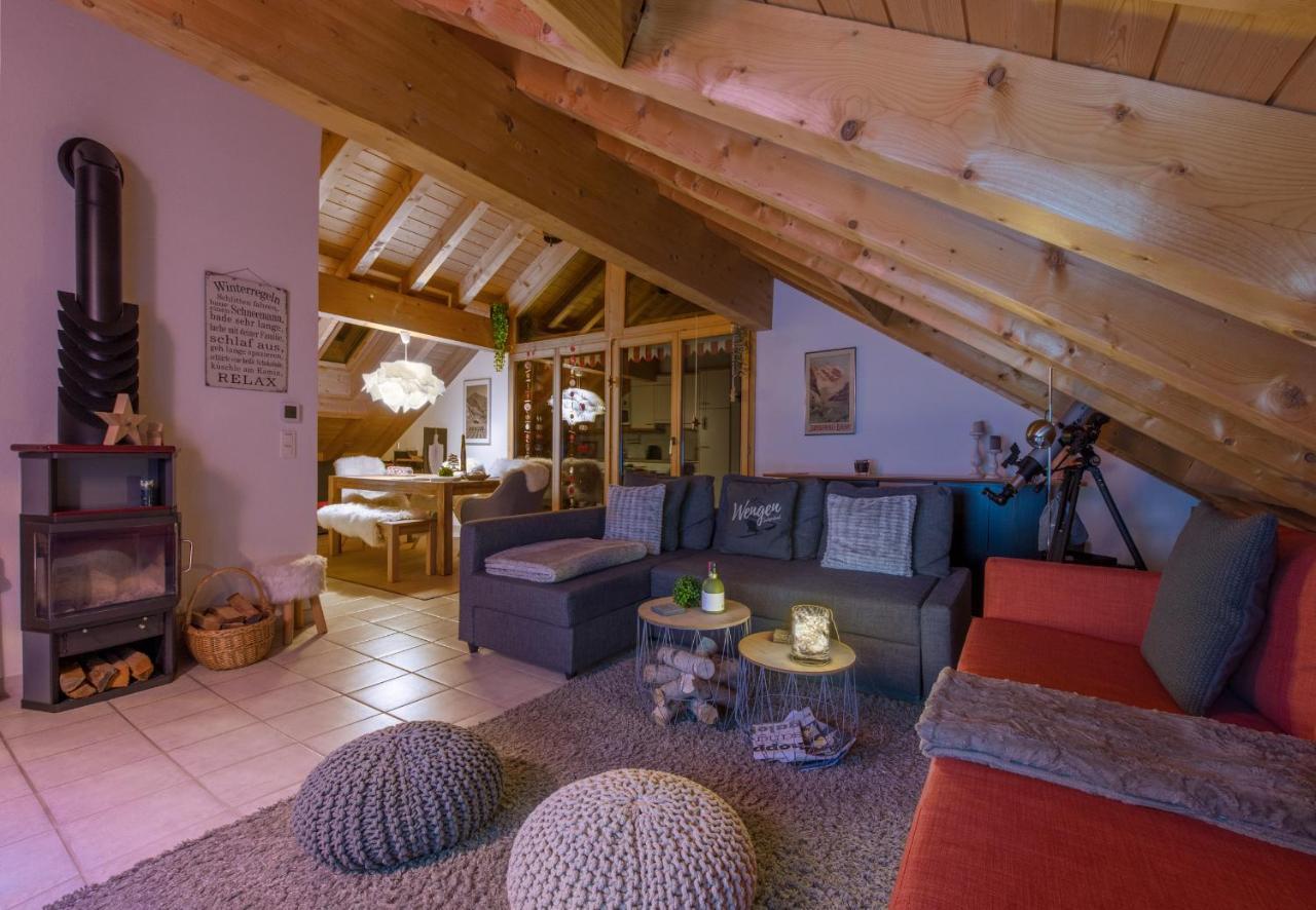Chalet Rose Penthouse Wengen Eksteriør billede