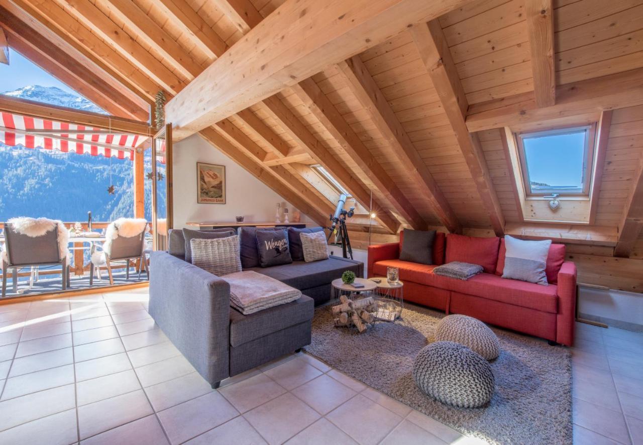 Chalet Rose Penthouse Wengen Eksteriør billede