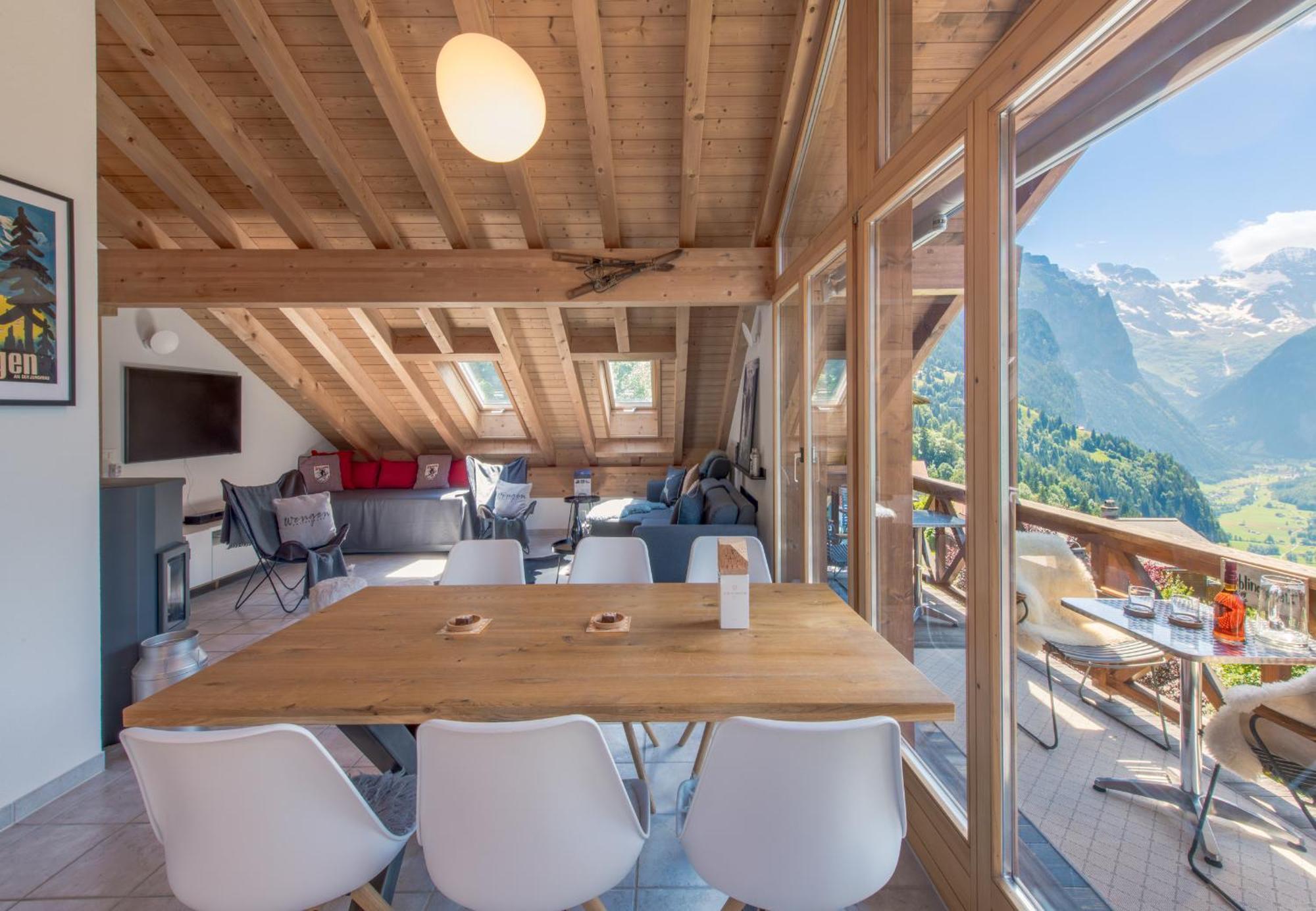 Chalet Rose Penthouse Wengen Eksteriør billede