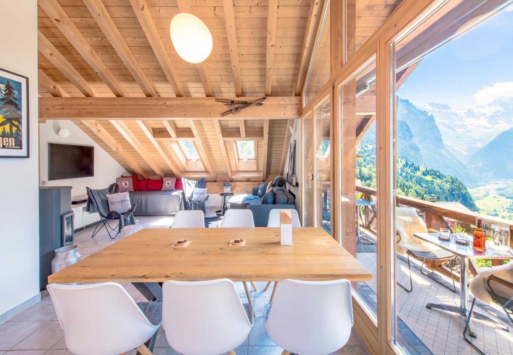 Chalet Rose Penthouse Wengen Eksteriør billede